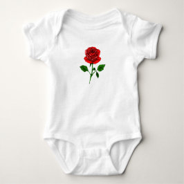 Red Rose Baby Bodysuit