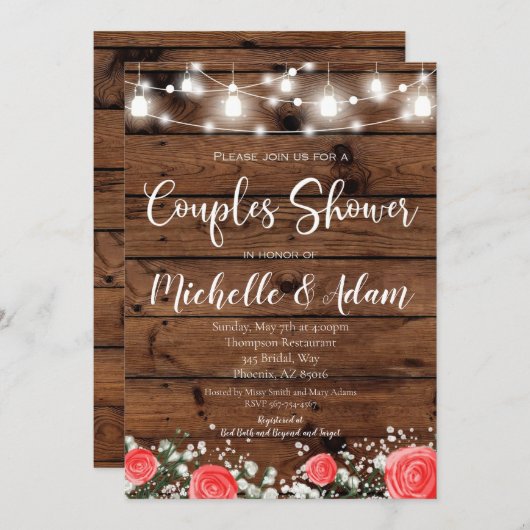 Red Rose Baby's ademkoppels schoeisel Robuust Kaart (Voorkant / Achterkant)