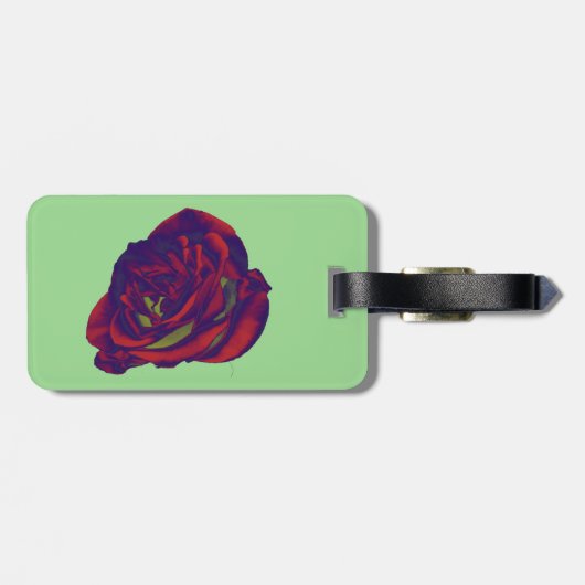Red Rose Bag Label Bagagelabel (Achterkant horizontaal)