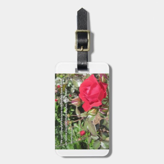  Red Rose Bagagelabel - Dankbaarheid (Voorkant verticaal)