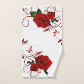 Red Rose Bathroom Towel sets Bad Handdoek (Handdoek)