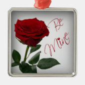 Red Rose be Mine Premium Keepomwille Ornament (Voorkant)