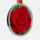Red Rose Beauty Metalen Ornament (Rechts)