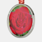 Red Rose Beauty Metalen Ornament (Links)