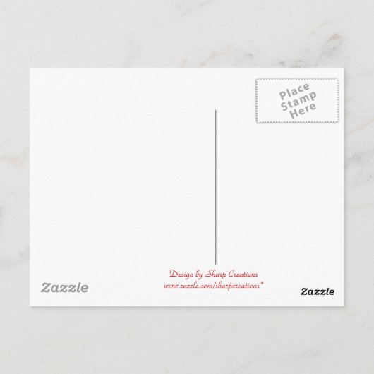 Red Rose bedankt! Briefkaart (Achterkant)