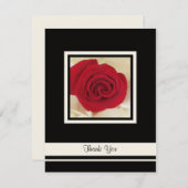 Red Rose Bedankt bruiloft uitnodiging Kaart (Voorkant / Achterkant)