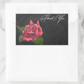 Red Rose Bedankt Rechthoekige Sticker (Tas)