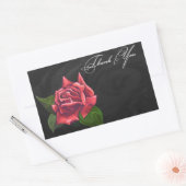 Red Rose Bedankt Rechthoekige Sticker (Envelop)