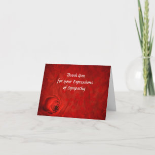 Red Rose Bedankt voor je medeleven