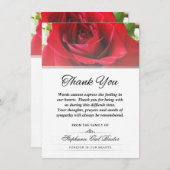 Red Rose Bedankt voor je sympathiewoorden (Voorkant / Achterkant)