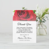 Red Rose Bedankt voor je sympathiewoorden (Staand voorkant)