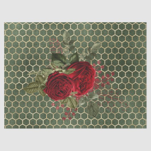 Red Rose Bee-serie ontwerp 70 Tissuepapier (Voorkant)