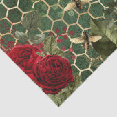 Red Rose Bee Series Design 22 Tissue Paper Tissuepapier (Detail)