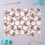 Red Rose Bee Series Design 50 Tissuepapier (Craft)