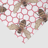 Red Rose Bee Series Design 52 Tissuepapier (Detail)