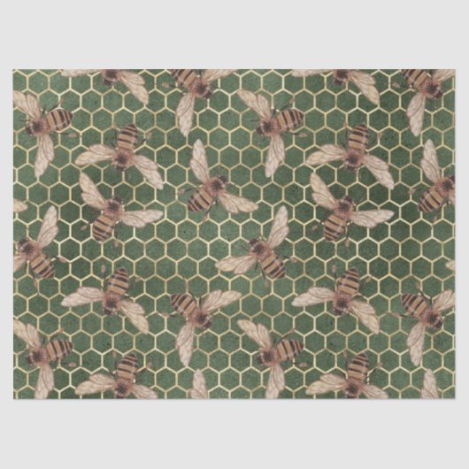 Red Rose Bee Series Design 55 Tissuepapier (Voorkant)