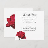 Red Rose begrafenis bedankkaart Kaart (Voorkant / Achterkant)