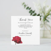 Red Rose begrafenis bedankkaart Kaart (Staand voorkant)