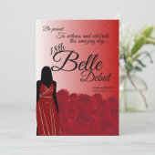 Red Rose Belle 18e verjaardag Kaart (Staand voorkant)