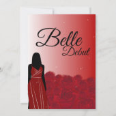 Red Rose Belle 18e verjaardag Kaart (Achterkant)