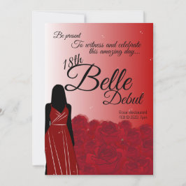 Red Rose Belle 18e verjaardag Kaart
