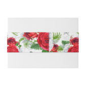 Red Rose Belly Band Uitnodigingen Wikkel (Achterkant Voorbeeld)
