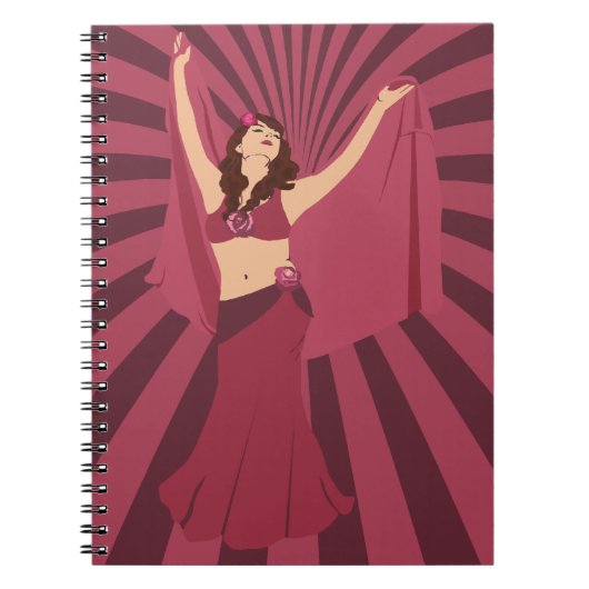 Red Rose Belly Dancer Notitieboek (Voorkant)