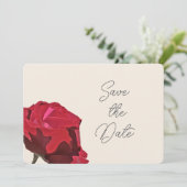 Red Rose Bewaar de datum Kaart (Staand voorkant)