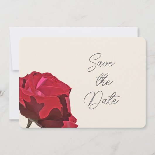 Red Rose Bewaar de datum Kaart (Voorkant)