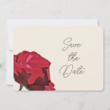 Red Rose Bewaar de datum Kaart