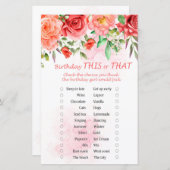 Red Rose Birthday Dit of dat spel (Voorkant / Achterkant)