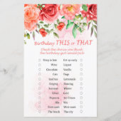 Red Rose Birthday Dit of dat spel (Voorkant)