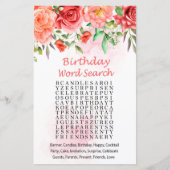 Red Rose Birthday Word Search Game (Voorkant)