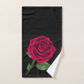 Red Rose Black Bad Handdoek (Handdoek)