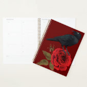 Red Rose Black Bird Raven Planner (Display)