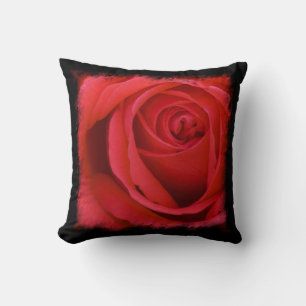 Red Rose Black Border Kussen