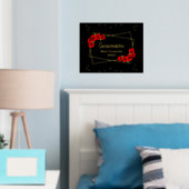 Red Rose Black en Gold Quinceañera Folie Afdrukken (Insitu (Slaapkamer))