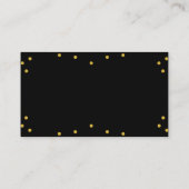 Red Rose Black en Gold Quinceañera Plaatskaartje (Achterkant)