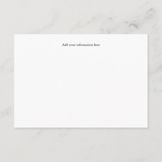 Red Rose Black Flourish Bruiloft Gast Informatie Informatiekaartje (Achterkant)