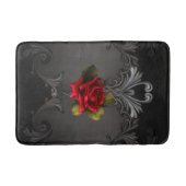 Red Rose & Black Gothic Elegant Badmat (Voorkant)