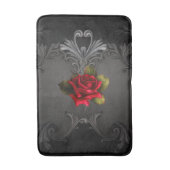 Red Rose & Black Gothic Elegant Badmat (Voorkant Verticaal)