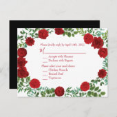 Red Rose Black Wedding Gothic Dark Briefkaart (Voorkant / Achterkant)