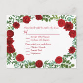 Red Rose Black Wedding Gothic Dark Briefkaart (Voorkant)