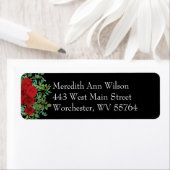 Red Rose Black Wedding Gothic Dark Etiket (Insitu)