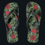 Red Rose Black Wedding Gothic Dark Teenslippers<br><div class="desc">Mooie gothische zwarte en rode rozenrozen zijn elegante en prachtige huwelijksuitnodigingen en decor met overvloedige grillen. Ideaal voor een bloemetjesthemasbruiloft in de lente of de zomer.</div>