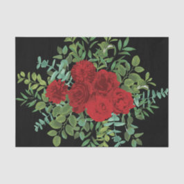 Red Rose Black Wedding Gothic Dark Tissuepapier