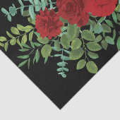 Red Rose Black Wedding Gothic Dark Tissuepapier (Detail)