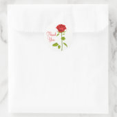 Red Rose Bloemen Dank u Bruiloft Bloemen Tuin Ronde Sticker (Tas)