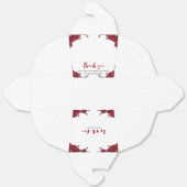 Red Rose Bloemen Huwelijksthema Bedankdoosjes (Ongevouwen)