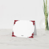 Red Rose Bloemen Huwelijksthema Bedankkaart (Achterkant)